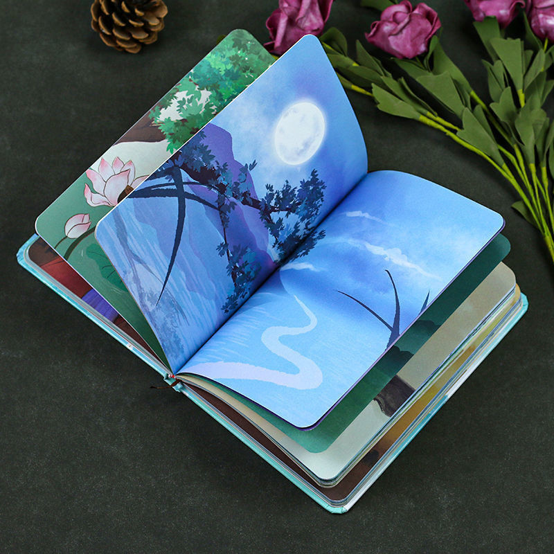 

Ancient style retro diary hand ledger cute Korean student notebook full-color page notepad notebook and journals diary