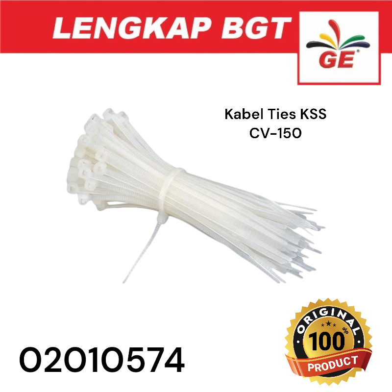 

Kabel Ties KSS Nylon CV-150 Putih 100pcs + Spiral 10 Putih - 02010574