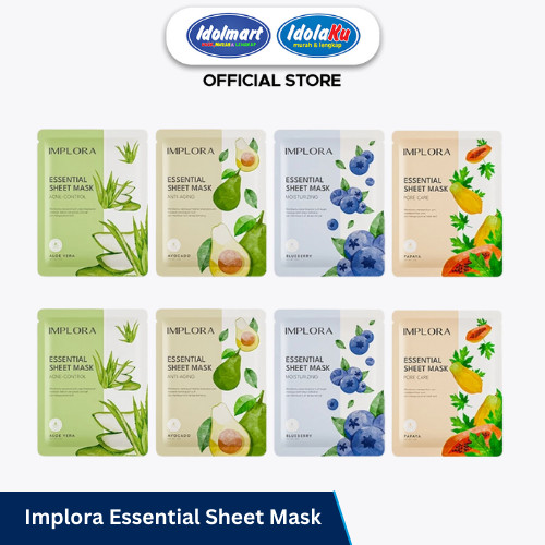 IDOLMART Implora Essential Sheet Mask 25g Masker Wajah
