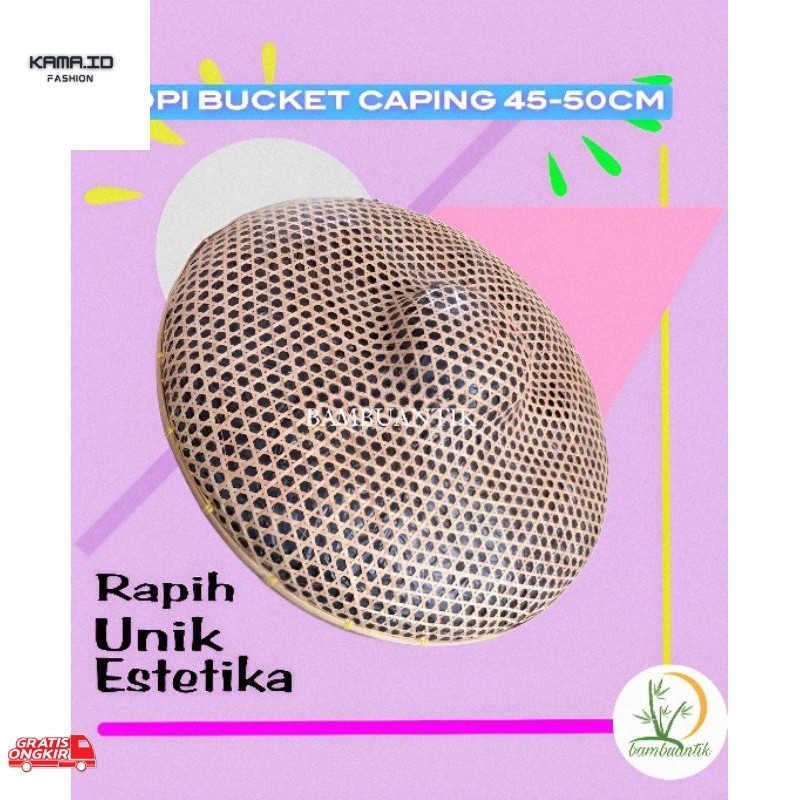 Topi Terkini / Topi caping /Topi Petani /Dudukuy  45-50CM BERBAHAN BAMBU