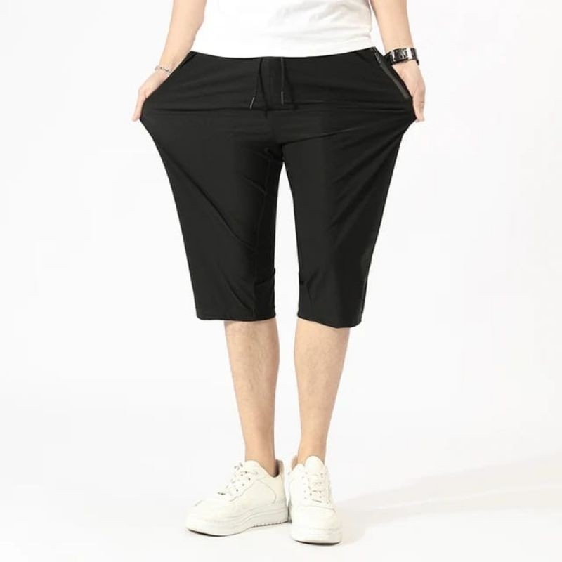 Celana running pria celana 7/8 olahraga gym fitnes Misty elastis tebal Sport