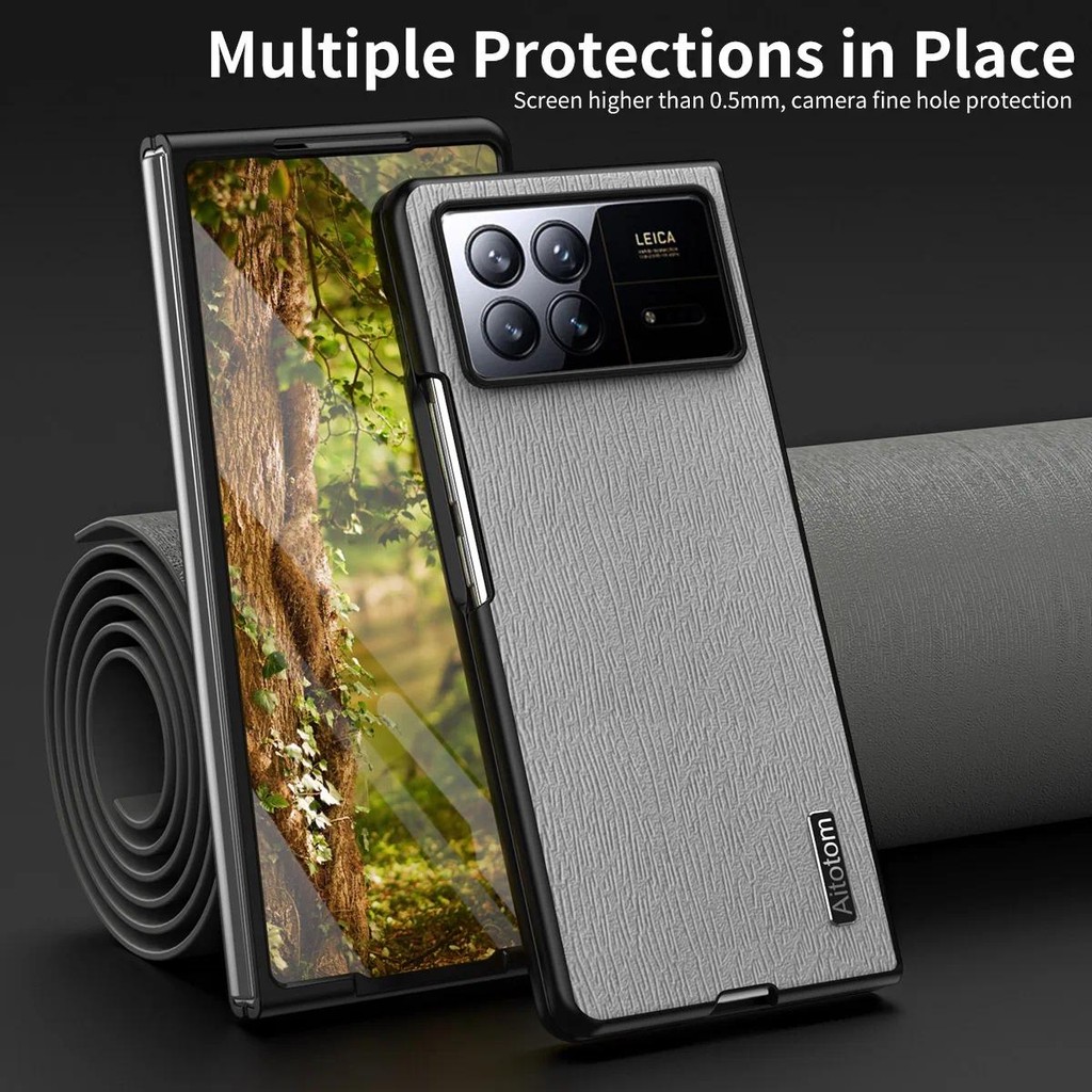 For Xiaomi Mix Fold 3 MixFold3 case matte Trees wood textures full protection Hard Back cover shockp