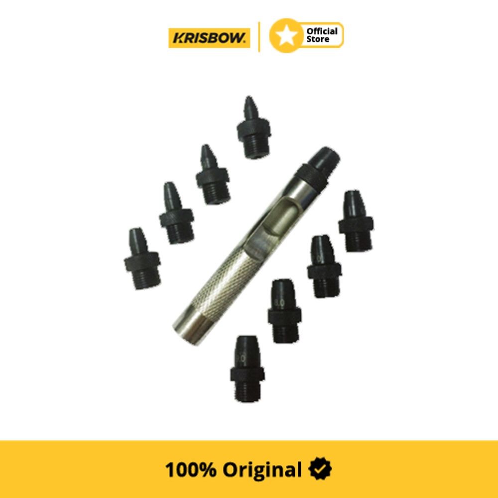 Krisbow Hollow Punch 2-10 mm Set 10 Pcs