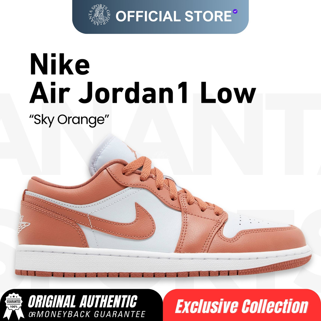 Sepatu Air Jordan 1 Low Sky Orange Original