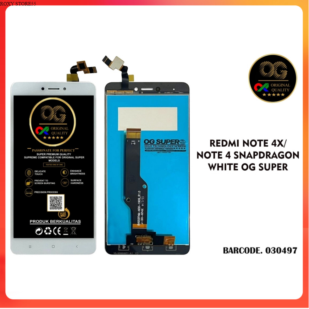 ORI OG SUPER  LCD XIAOMI REDMI NOTE 4X FULLSET SNAPDRAGON