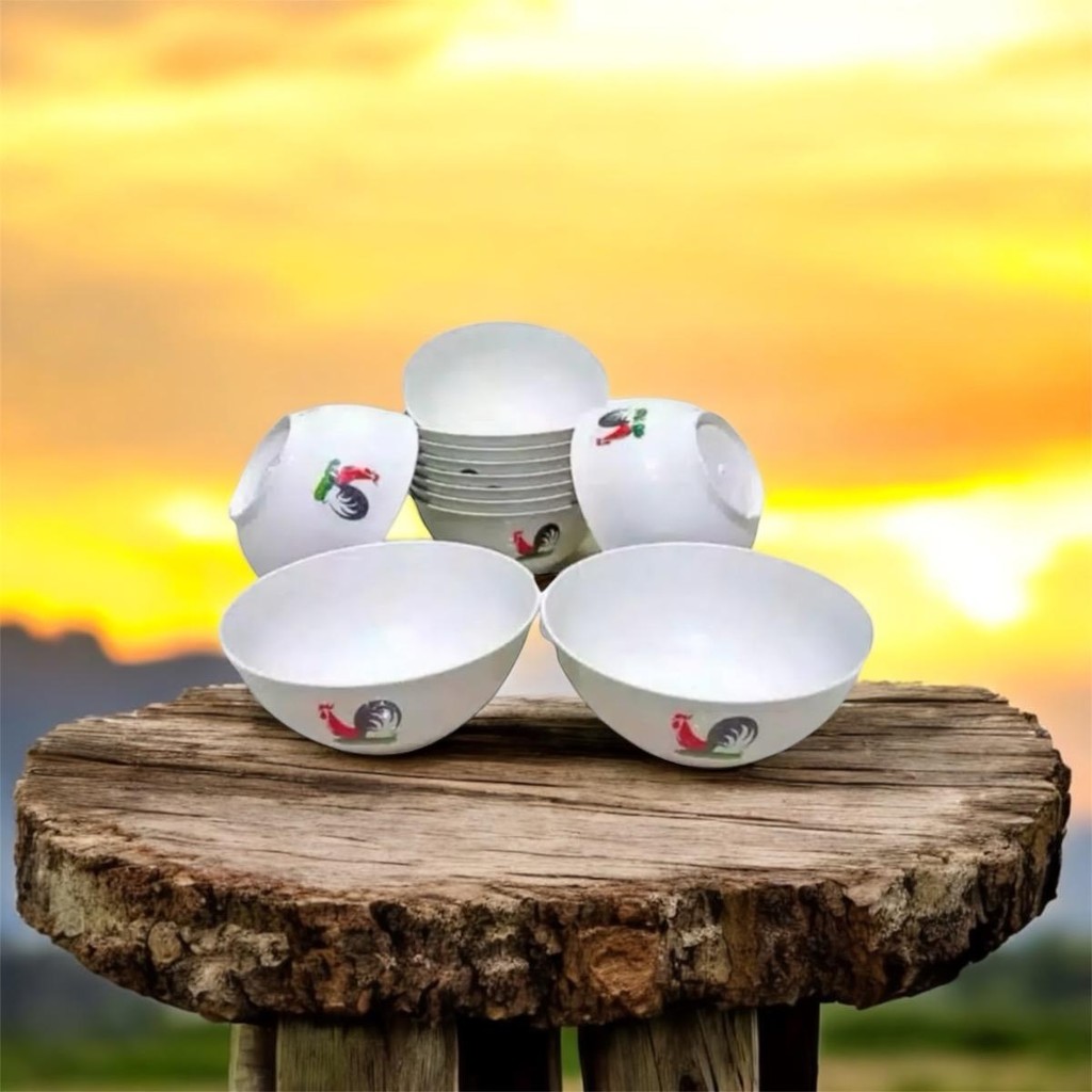 Mangkok Ayam Jago Lusinan Plastik