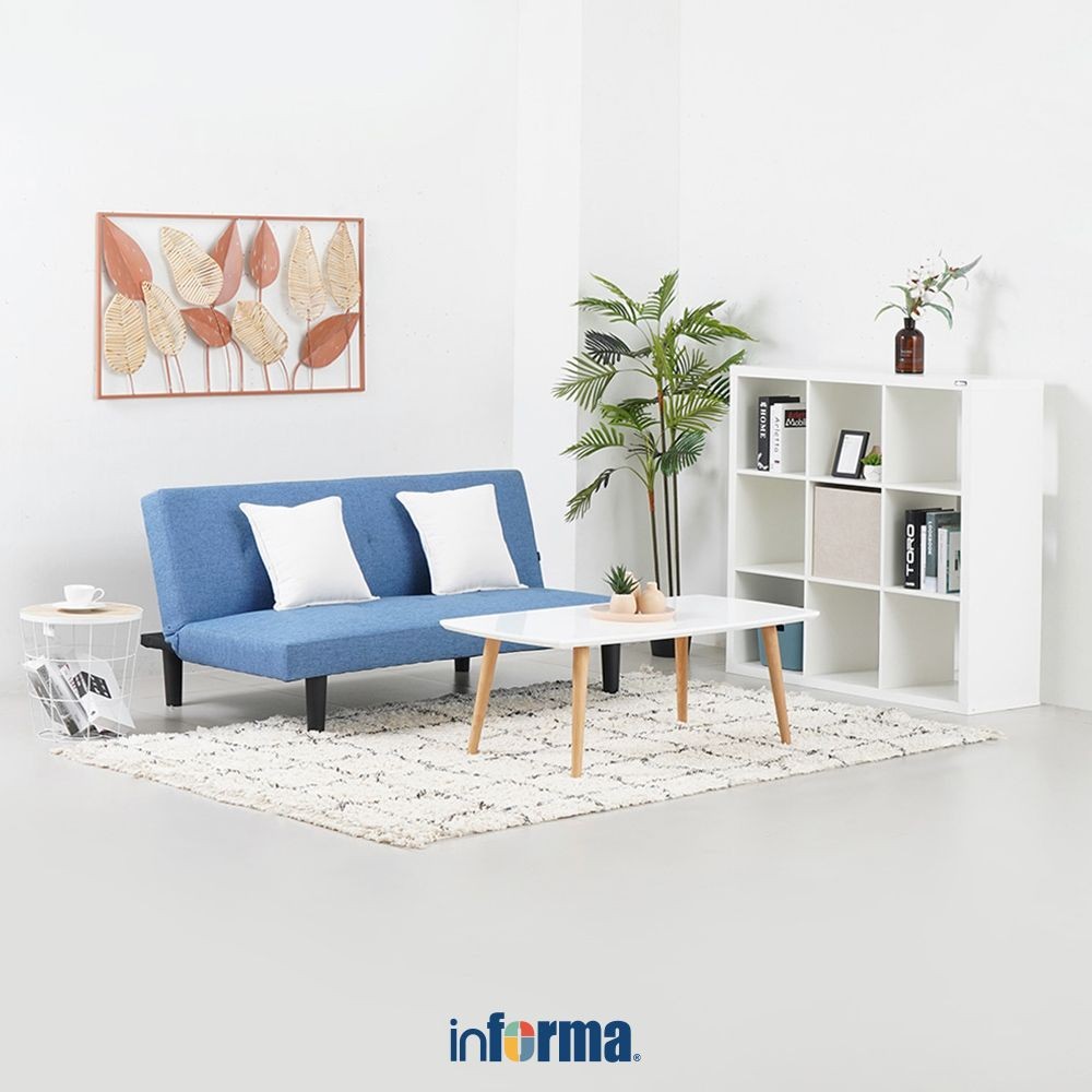 Informa Daphnie Oakland Sofa Bed Fabric - Biru Tempat Duduk Multifungsi Sofa Tidur 2In1