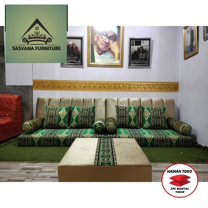 (FREE BANTAL TIDUR) SOFA ARAB MISNAD LESEHAN EKONOMIS 1SET FREE BANTAL SASVANA FURNITURE