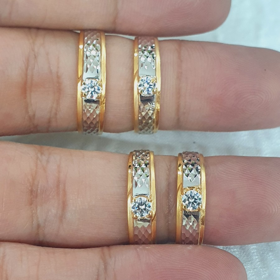 cincin kawin tunangan couple variasi emas 70% 700 70 % 16k