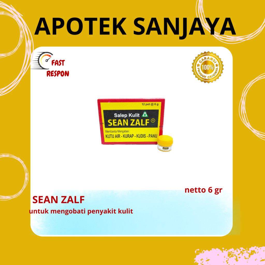 SEAN ZALF / SALEP KULIT / POT 6 GR / MENGATASI MASALAH KULIT / GATAL / JAMUR KUTU AIR PANU KURAP