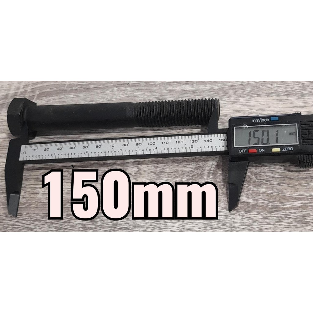 Baut Hex Baja Hitam GF 8.8 M20x150mm Bolt Hexagon GF M20x150mm 1pcs