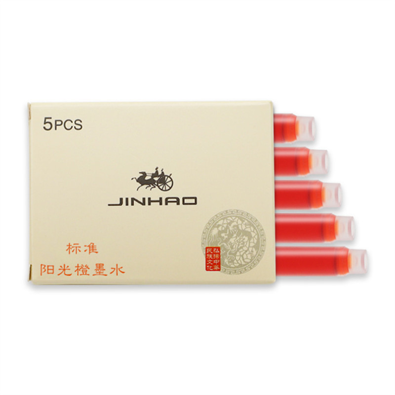 

Jinhao 5pcs Multicolor Ink Cartridge Refill Fountain Pen Office School Student Stationery Ink Supplies