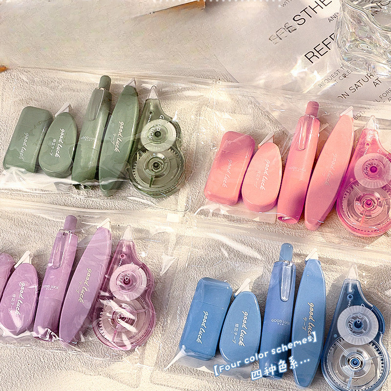 

5Pcs/set Creative Gradient Color Correction Tape Set Simple Large Capacity Silent Coating Tape Student Correction Stationery