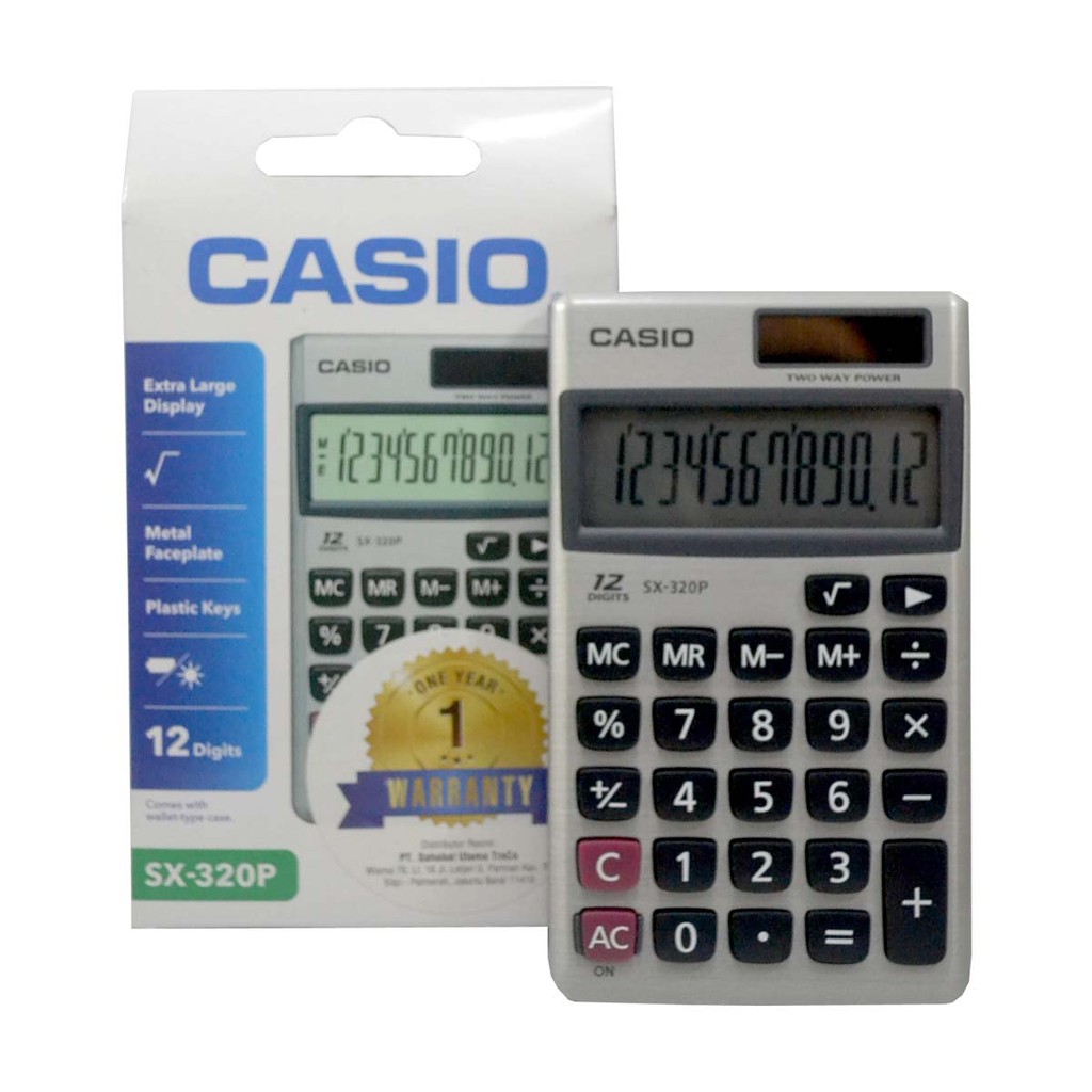 

Kalkulator Saku CASIO SX-320P Pocket Value Series Calculator 320 P