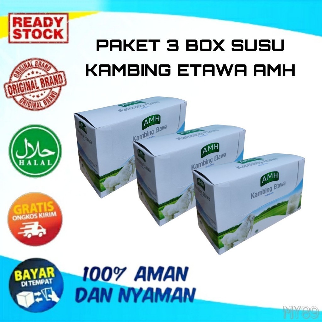 

[ PAKET 3 BOX ] AMH SUSU KAMBING ETAWA ORIGINAL