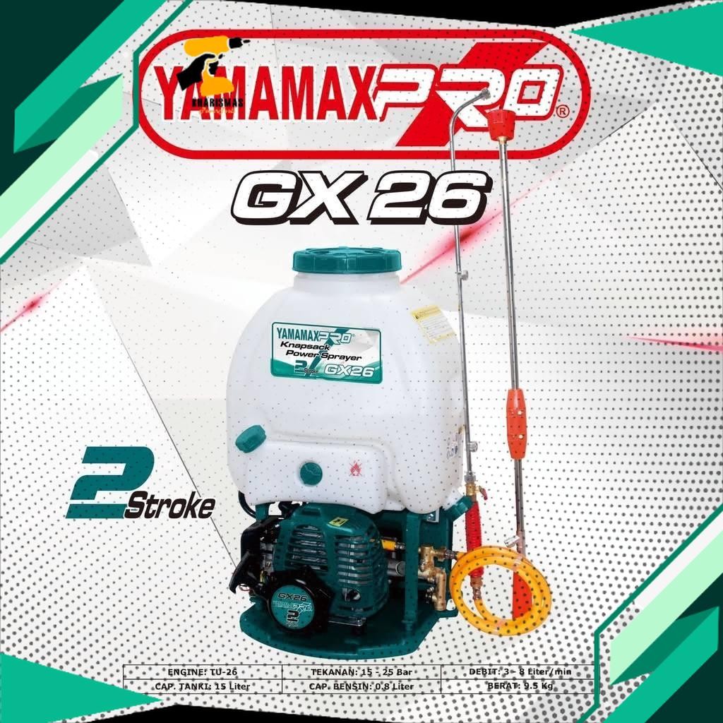 Mesin Semprot Hama knapsack power Sprayer 15 L , 20 L  Yamamax pro/ KNAPSACK SPRAYER 2TAK GX 26