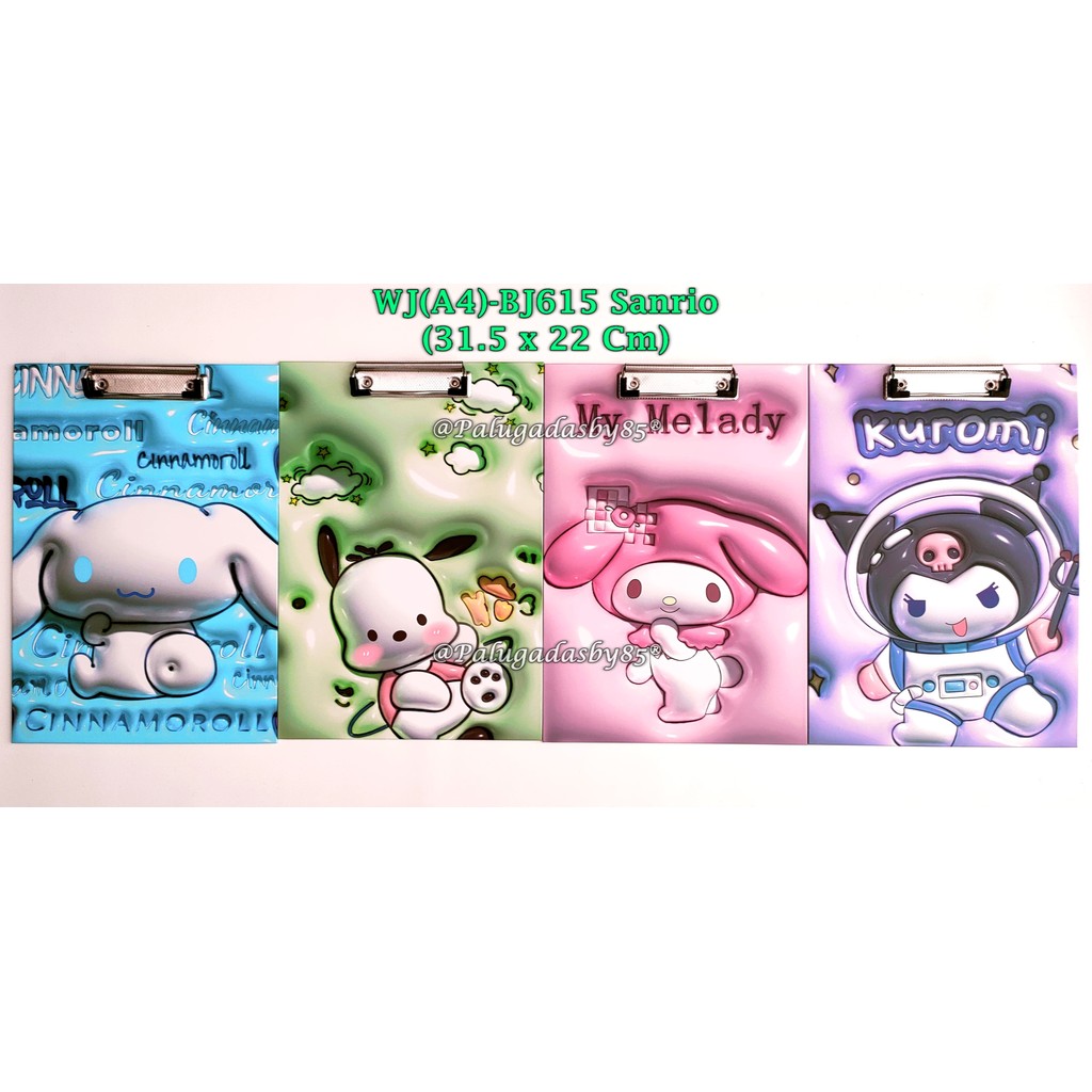 

(1 Biji) Clip Board Sanrio 31.2 x 22 Cm / Papan Ujian Sanrio A4 / Clipboard GXIMP WJ(A4)-BJ615