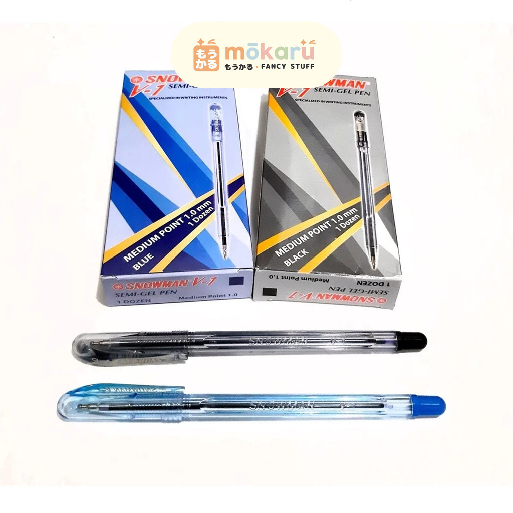 

Snowman Pulpen V1 V-1 Pen Ballpoint Ballpen Hitam Murah Berkualitas