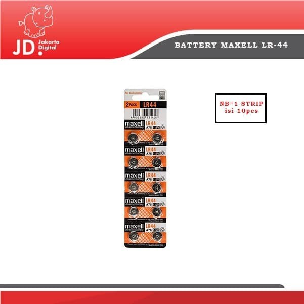 MAXELL LR44 BATTERY MAXELL LR 44 1 STRIP
