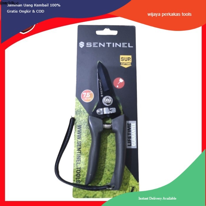 SENTINEL GUNTING POTONG DAHAN RANTING 7 INCH JAPANESE PRUNING SHEAR