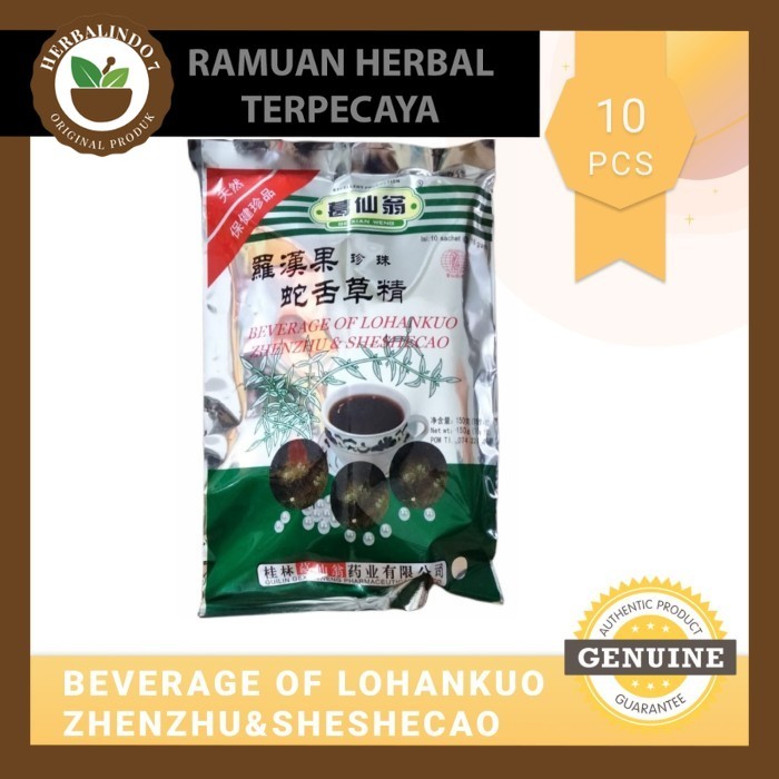 

Beverage Of Lohankuo Zhenzhu & Sheshecao untuk panas dalam - SACHET ORIGINAL PRODUK