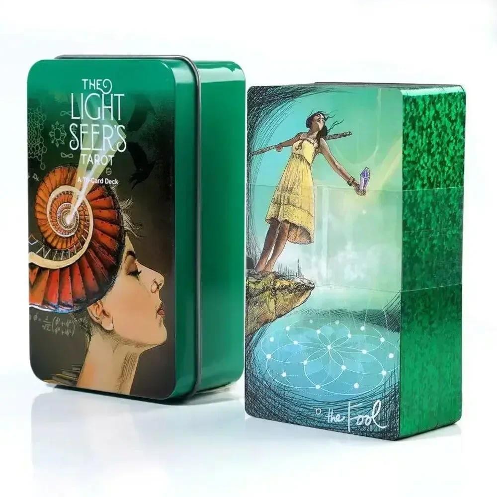 High-Quality Tin Box Packing The Light Seers Tarot Card And Adventur Time Tarot Fate Divination Fami