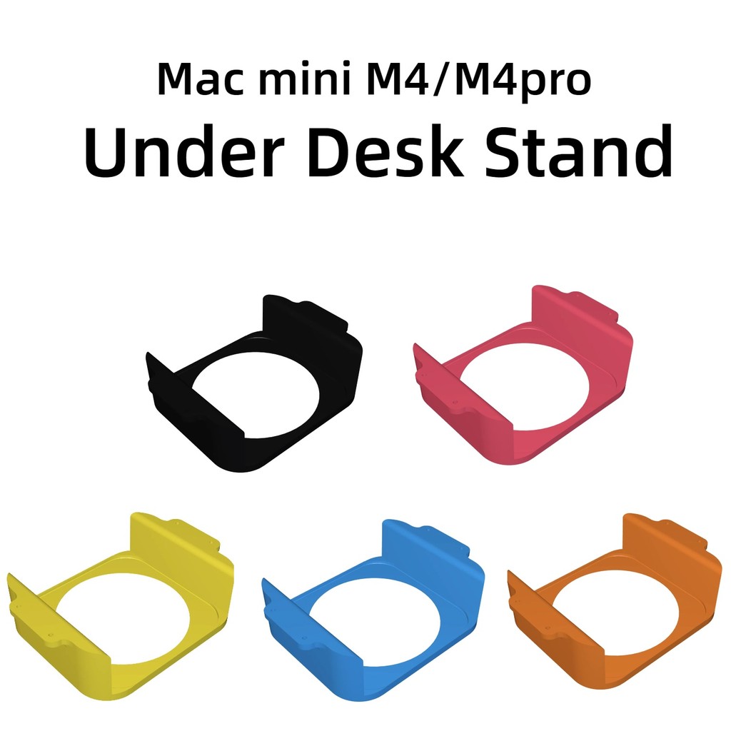 New Under Desk Stand for 2024 Mac Mini M4/M4pro, Mac Mini Accessories, Mac mini Case, Hidden Bracket