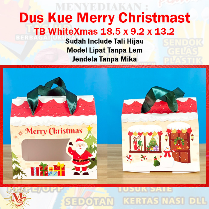 

Toples box white Dus Kue Merry Christmast TB WhiteXmas 18.5 x 9.2 x 13.2
