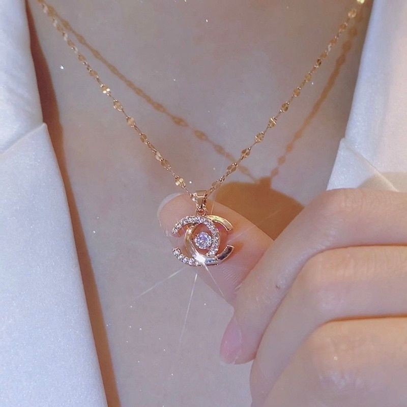 Kalung Wanita Titanium Anti Karat  Kalung Wanita  Kalung Titanium  Import  Kalung Titanium Rose Gold