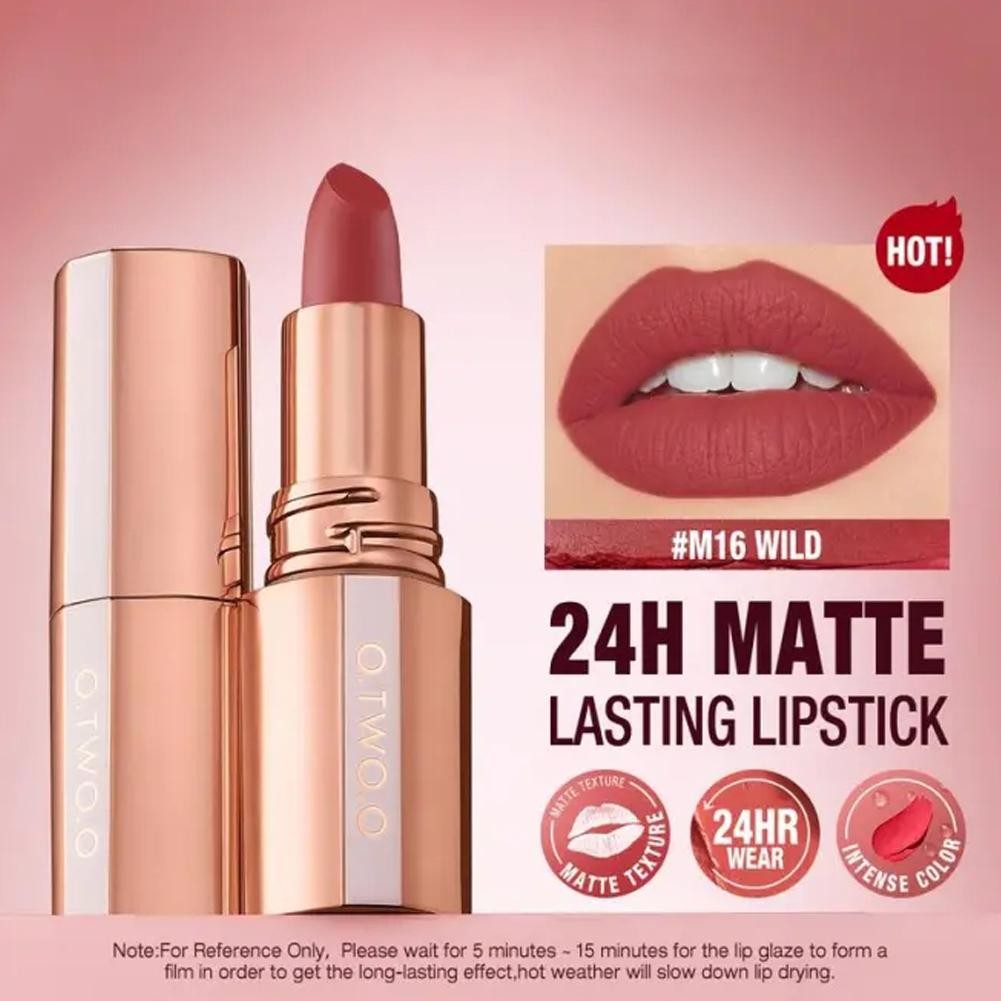 O.TWO.O Soft Nude Lipstick Lip Balm Long Lasting Waterproof 8 Color Lipstick