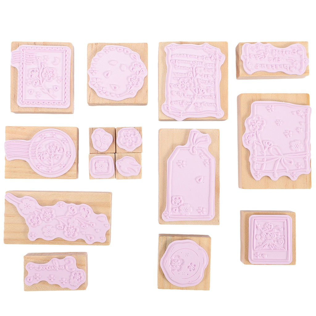 

Plants Leaf Flower Decoration Stamp Retro Wooden Rubber Stamps for Scrapbooking Stationery Diy Seal