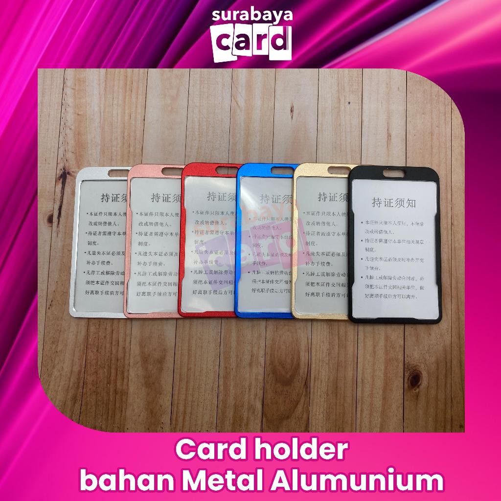 

Card holder bahan Metal Alumunium tempat id card kartu pegawai