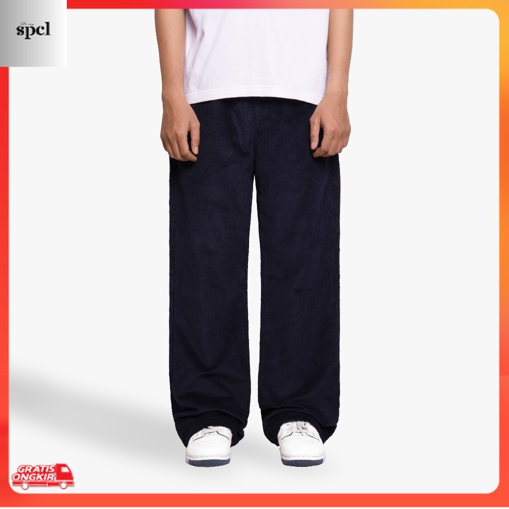 Kekinian / Exhale Apparel Longpant Celana Panjang Corduroy Blank Dark Navy