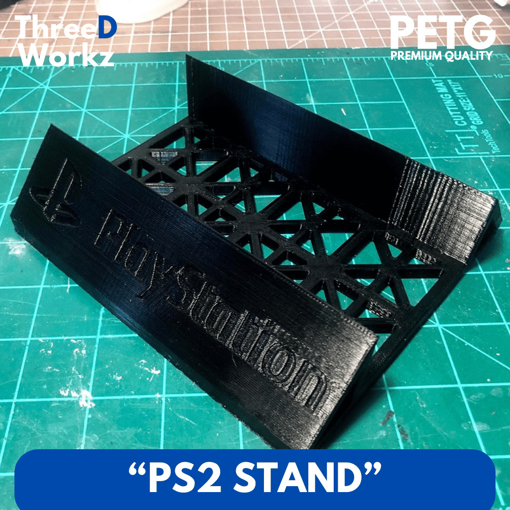PS2 PLAYSTATION VERTICAL STAND HOLDER WITH TEXT