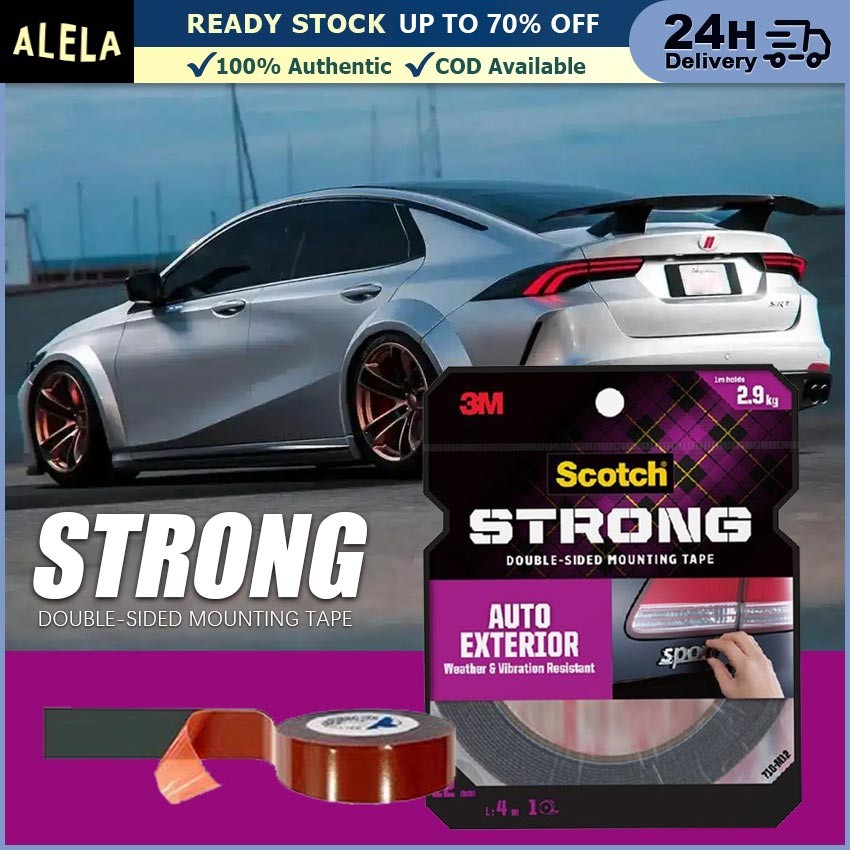 

4 Meter Car Double Side Mounting Tape Busa Foam Selotip Lakban Dua Sisi Super Kuat Multifungsi