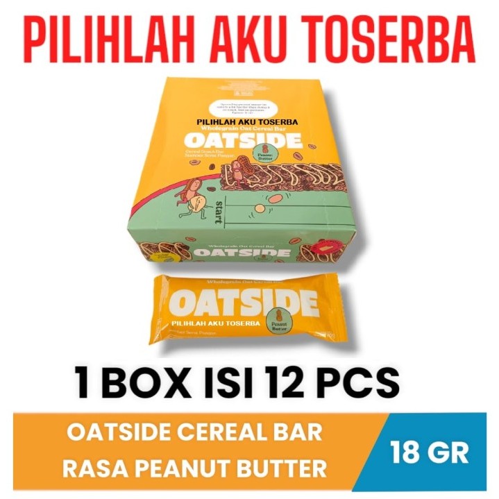 

RB Oatside Oat CEREAL BAR PEANUT BUTTER - ( HARGA 1 BOX )