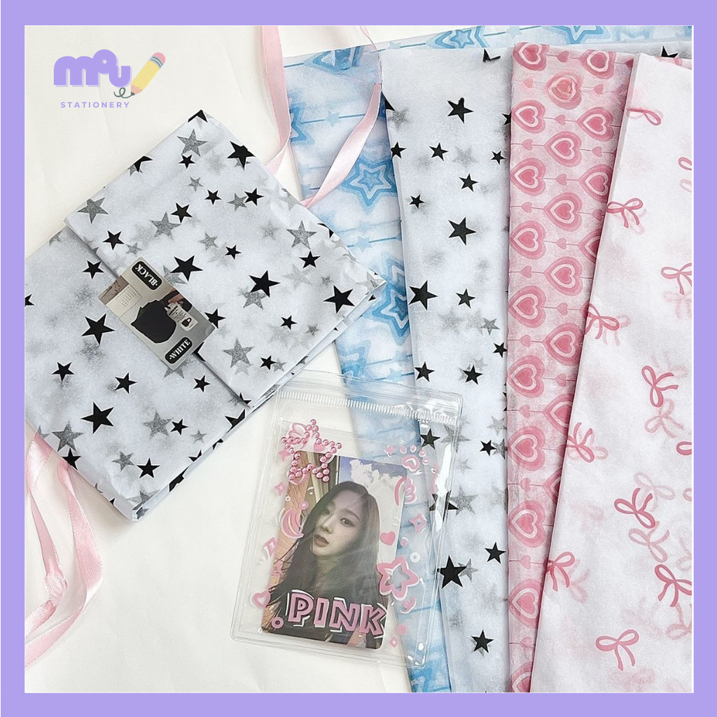 

[MOUMOU] Tissue Paper Y2K Coquette / Kertas Tissue Aesthetic untuk Packing & Gift Wrapping/ Kertas Buket Pita