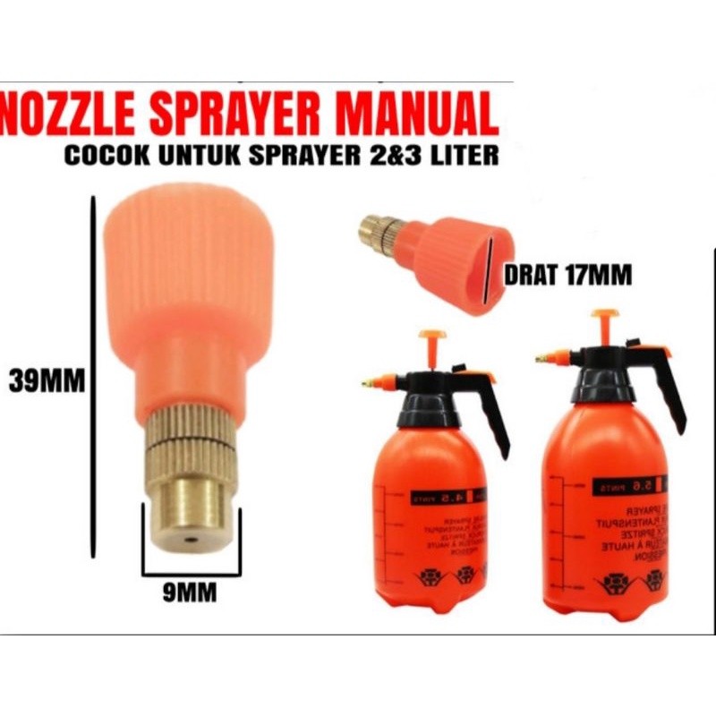 Kepala nozzle sprayer 2 Liter kuningan Universal SWAN CBA KRISSE nosel spuyer nozel nozle