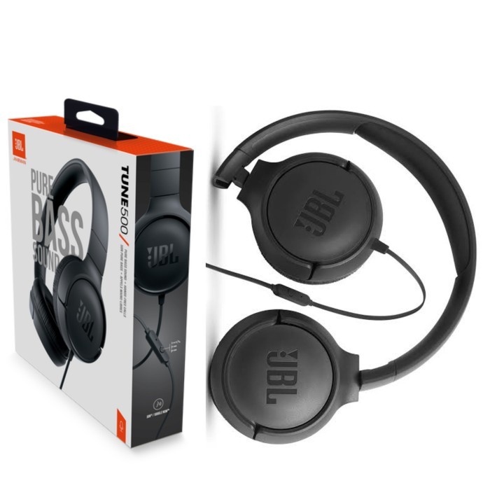 

LARIS -JBL Tune 500 T500 Wired On Ear Headphone With microphone Garansi Resmi - Tune 500