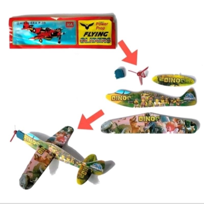 Rakit Pesawat Gabus Terbang dan Mendarat Seri