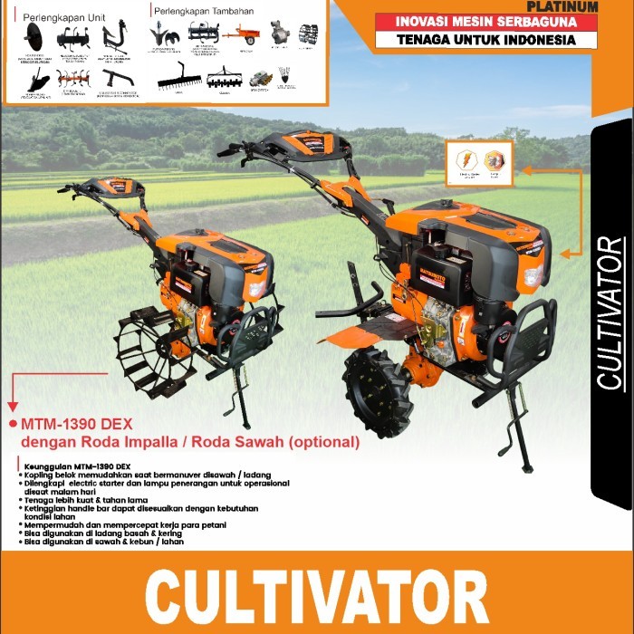 CULTIVATOR TRAKTOR MINI DIESEL MATSUMOTO MTM 1390 DEX SAWAH & LADANG