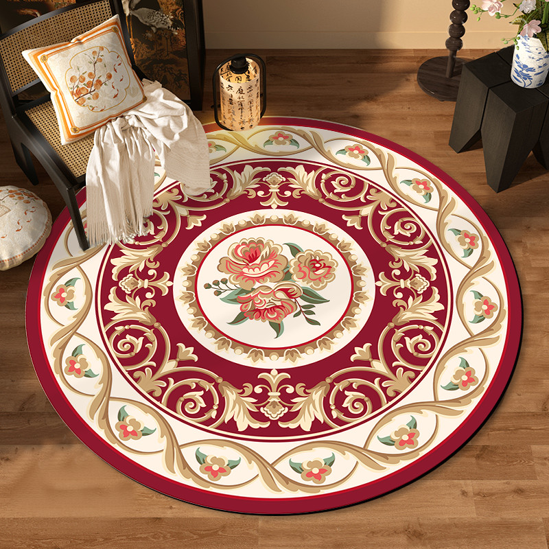 Bantalan kamar tidur bergaya Eropa/Karpet bundar anti-selip/Bantal kursi meja rias/Alas anti-selip/T
