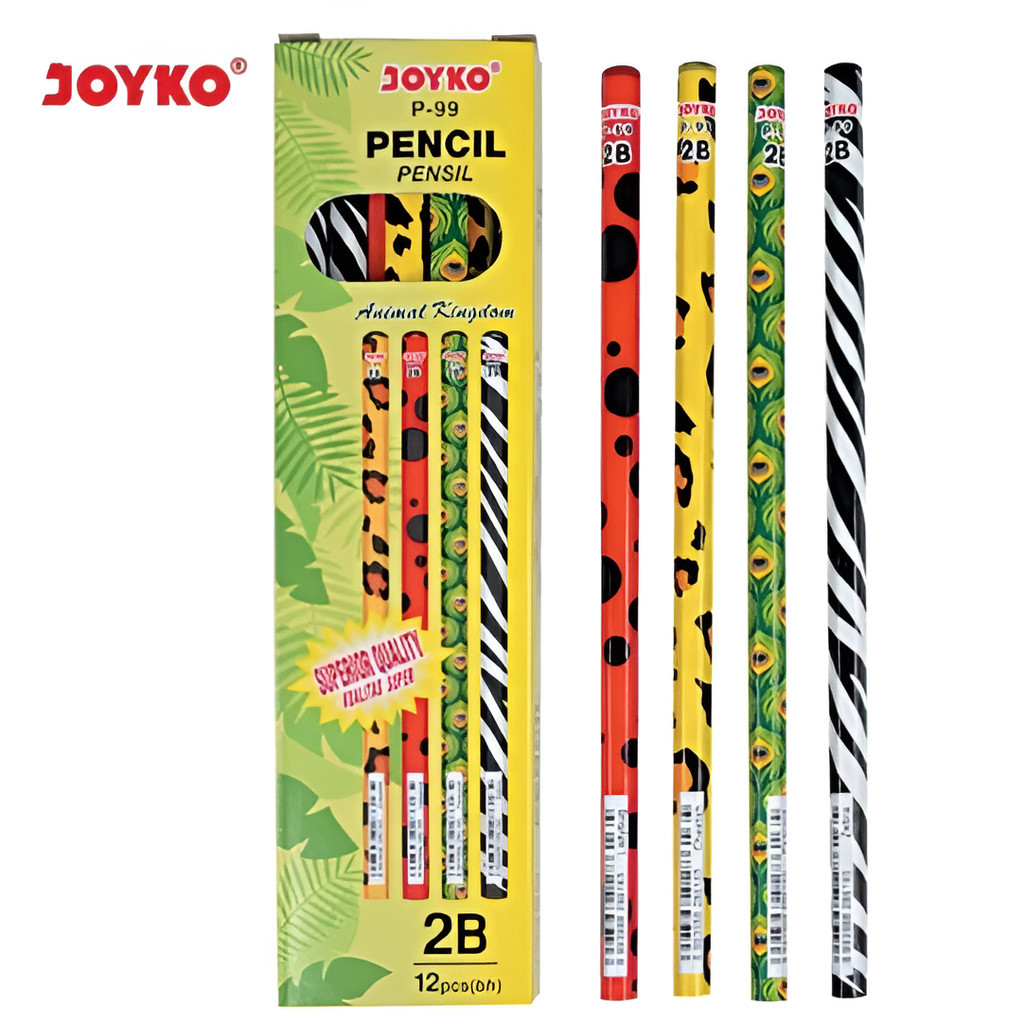 

Pensil 2B Joyko P-99 Motif Animal (1 Pcs) - Pensil Kayu Joyko 2B P99 Pencil For Computer
