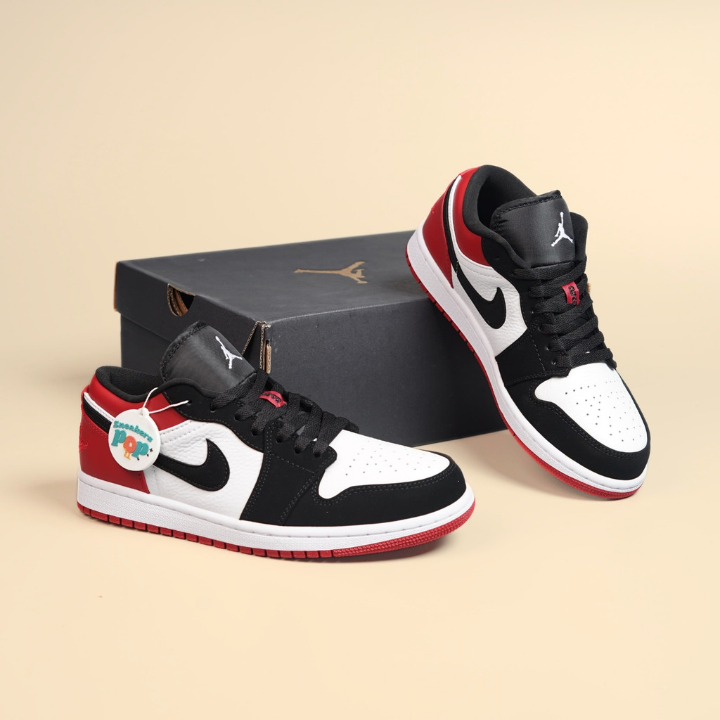 Nike Air Jordan 1 Low Black Red Toe