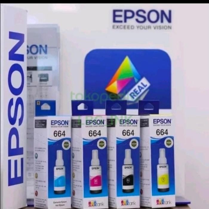 

[Promo]Terjangkau Tinta 664 Epson Original 1 Set isi 4 warna - 1 set