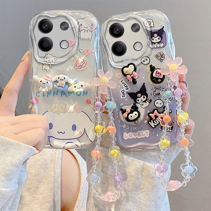 3D Kuromi Cartoon Phone Case For Samsung Galaxy A15 A14 A13 A54 A34 A53 A23 A52S A20 A30 With Wrist 