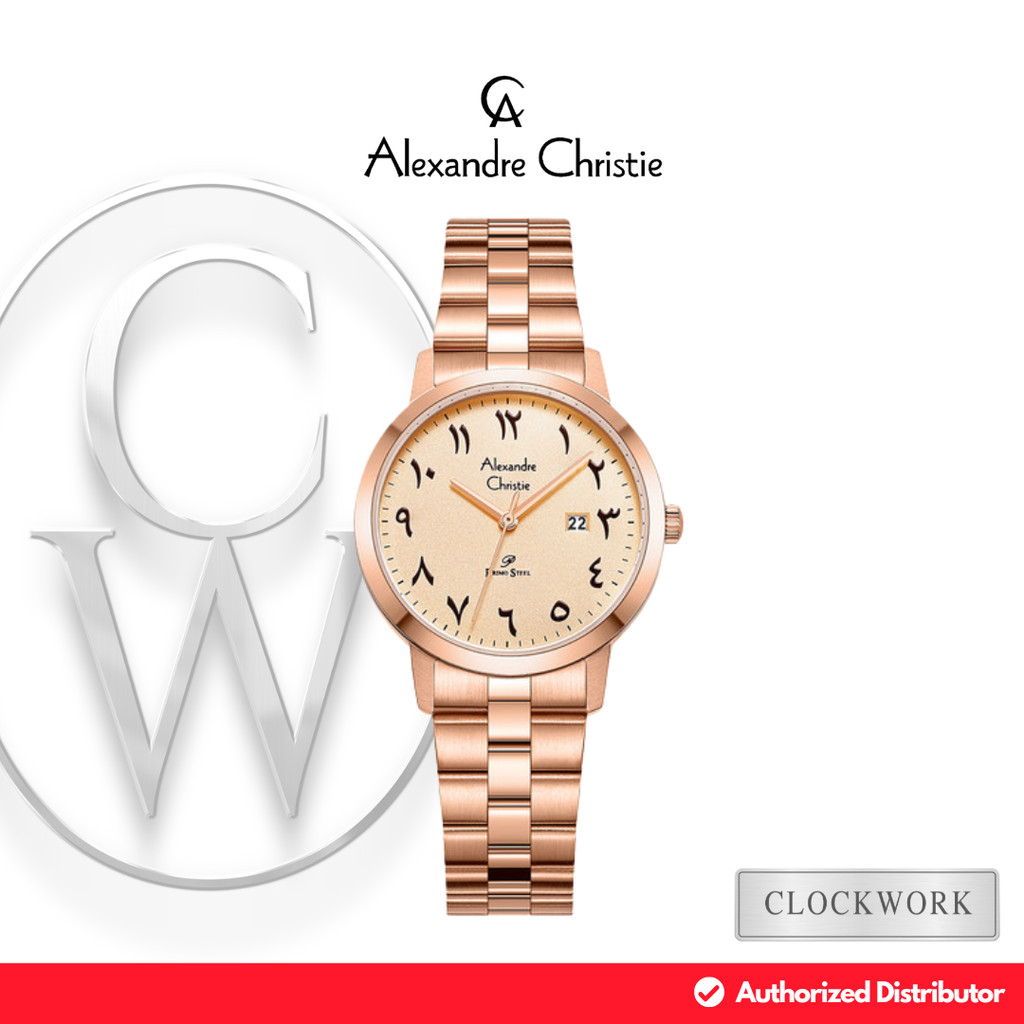 Jam Tangan Wanita Alexandre Christie Primo Steel AC 1007 LDBRGLNBA Rantai Classic Minimalis Simple R