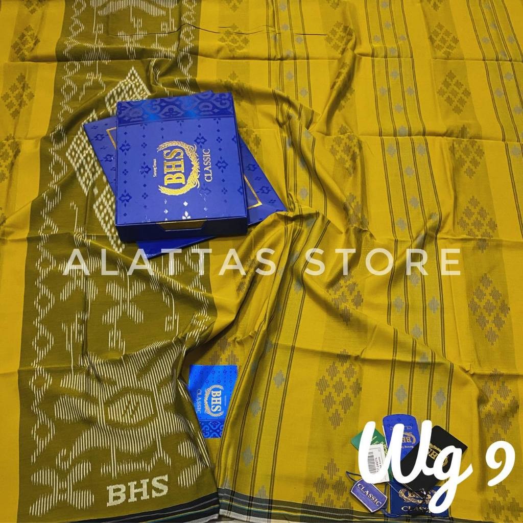 (BARU) Sarung BHS Classic Kawung Dobby Gold Silver KWG KDP ORIGINAL - BHS Classic Dobby Gold Terbaik