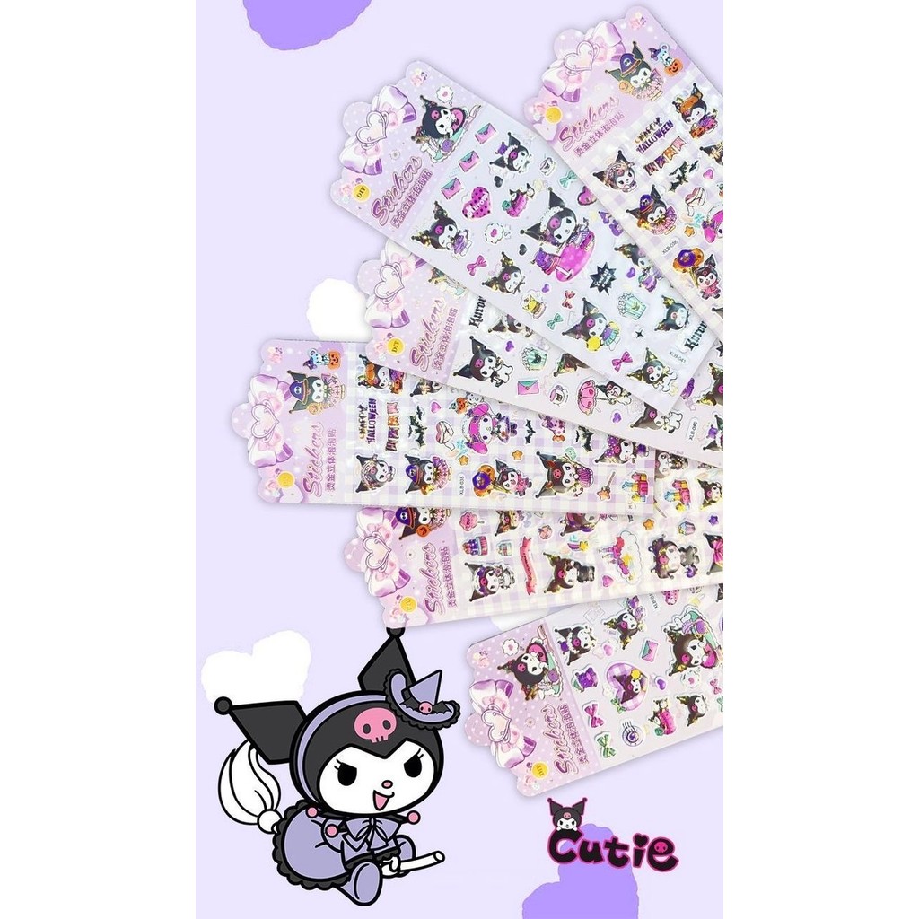 

Stiker timbul 3D sticker timbul lucu Sticker Anak Lucu 3D Sanrio Cappybara Labubu