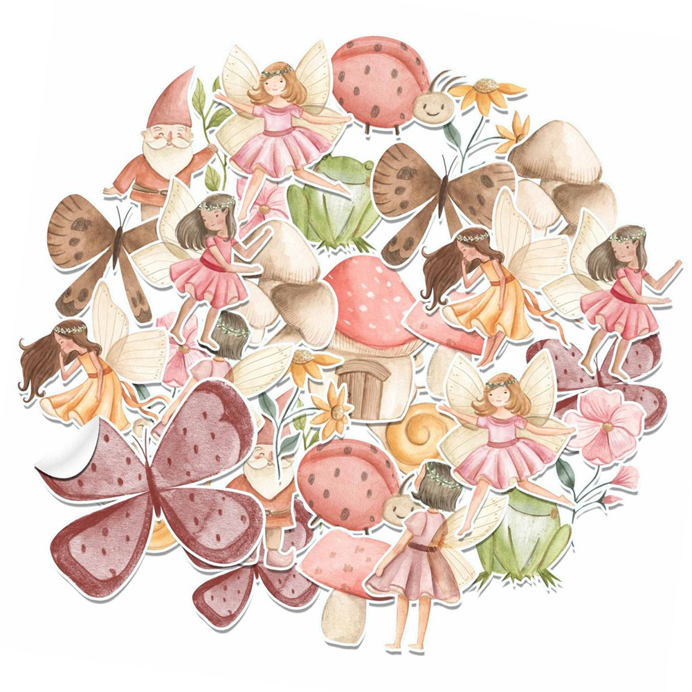 

Pack of 30 Fairy Stickers Garden Decal Set for Laptop, Phone Case, Water Bottle, Journal, Guitar, DIY Craft